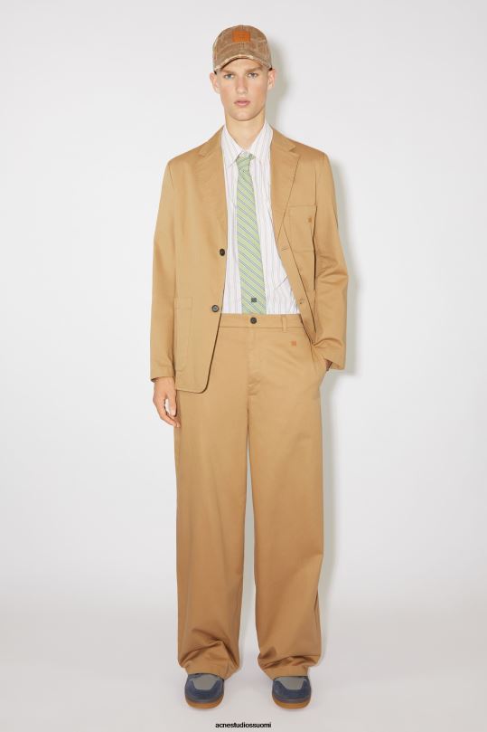 Acne Studios vaatteet kamelin ruskea 0VF2B902 Twill-puuvillainen unisex-takki