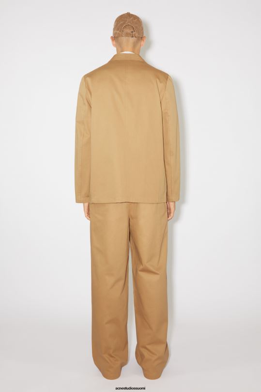 Acne Studios vaatteet kamelin ruskea 0VF2B902 Twill-puuvillainen unisex-takki