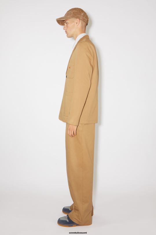Acne Studios vaatteet kamelin ruskea 0VF2B902 Twill-puuvillainen unisex-takki