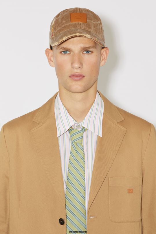 Acne Studios vaatteet kamelin ruskea 0VF2B902 Twill-puuvillainen unisex-takki
