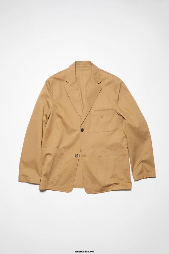 Acne Studios vaatteet kamelin ruskea 0VF2B902 Twill-puuvillainen unisex-takki