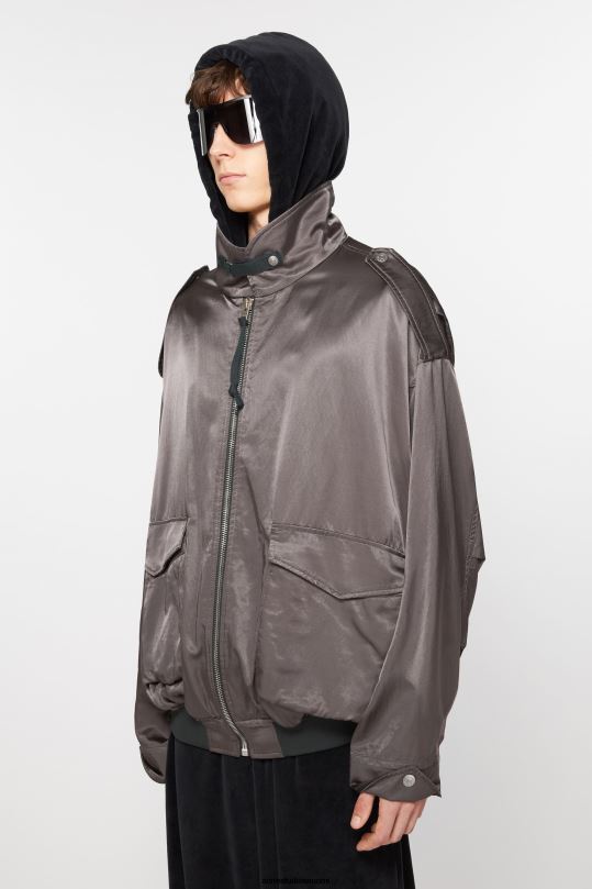 Acne Studios vaatteet keskiharmaa 0VF2B895 satiini takki