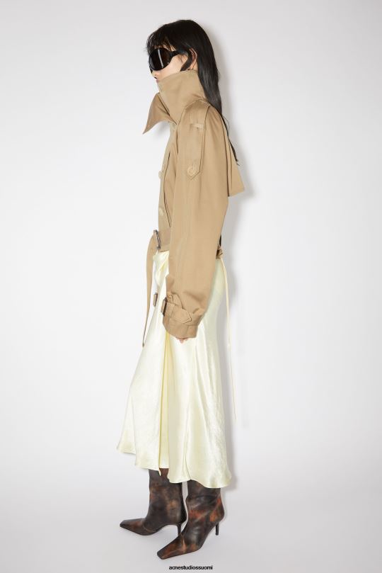 Acne Studios vaatteet kylmä beige 0VF2B43 kaksirivinen trench-takki