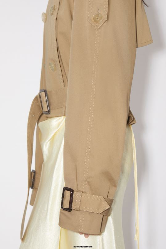 Acne Studios vaatteet kylmä beige 0VF2B43 kaksirivinen trench-takki
