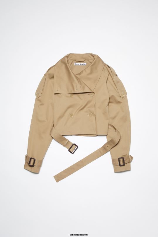 Acne Studios vaatteet kylmä beige 0VF2B43 kaksirivinen trench-takki