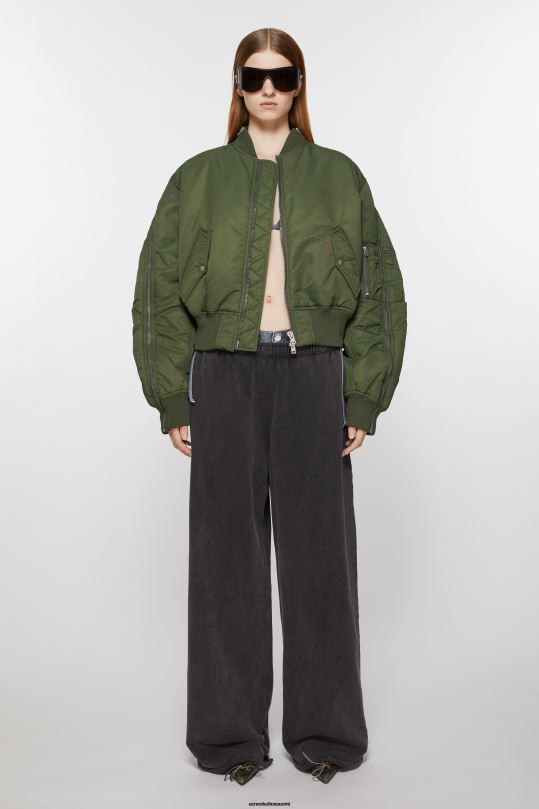 Acne Studios vaatteet metsästäjä vihreä 0VF2B18 Bomber takki