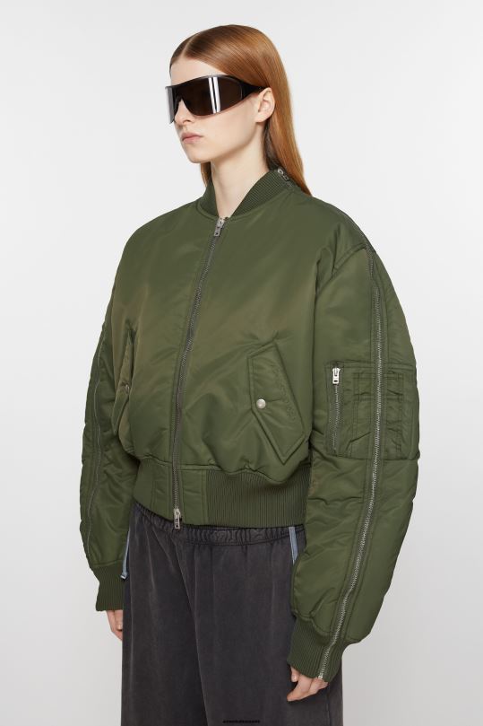 Acne Studios vaatteet metsästäjä vihreä 0VF2B18 Bomber takki