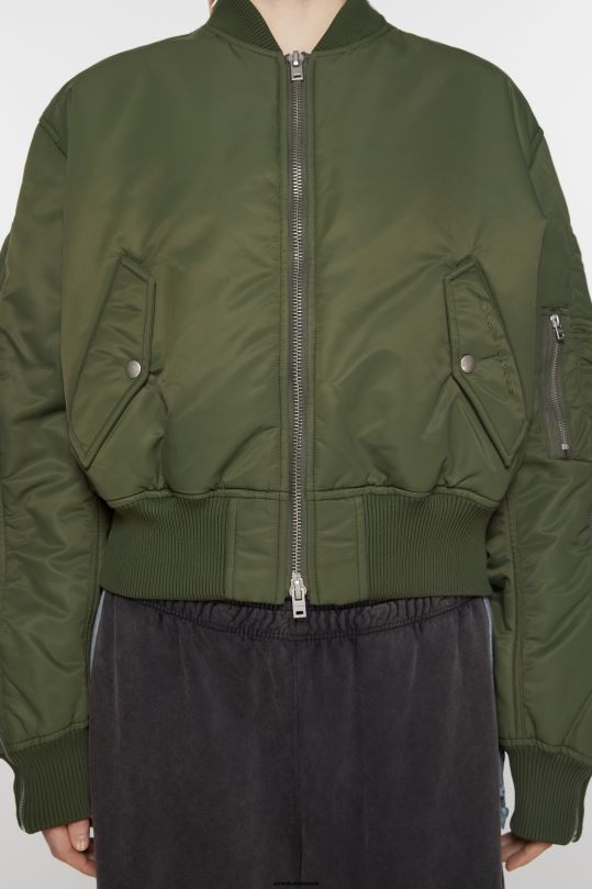 Acne Studios vaatteet metsästäjä vihreä 0VF2B18 Bomber takki