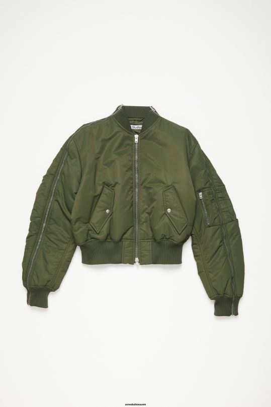Acne Studios vaatteet metsästäjä vihreä 0VF2B18 Bomber takki
