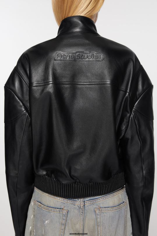 Acne Studios vaatteet musta 0VF2B14 nahka takki