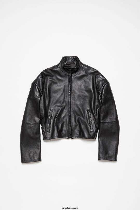 Acne Studios vaatteet musta 0VF2B14 nahka takki