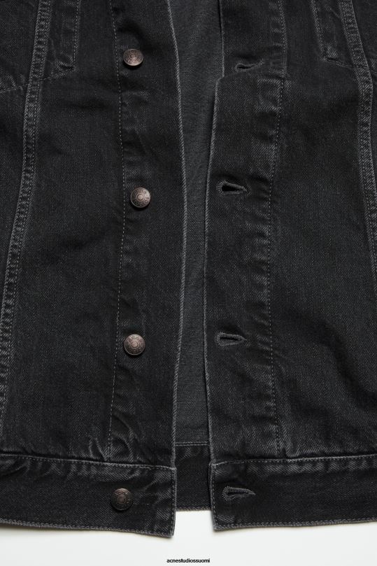 Acne Studios vaatteet musta 0VF2B16 farkkutakki - ylimitoitettu unisex-istuvuus