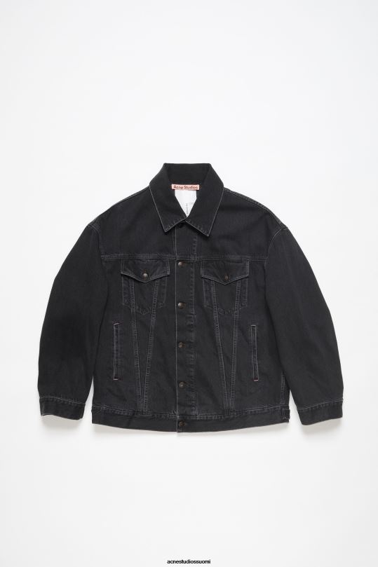Acne Studios vaatteet musta 0VF2B16 farkkutakki - ylimitoitettu unisex-istuvuus