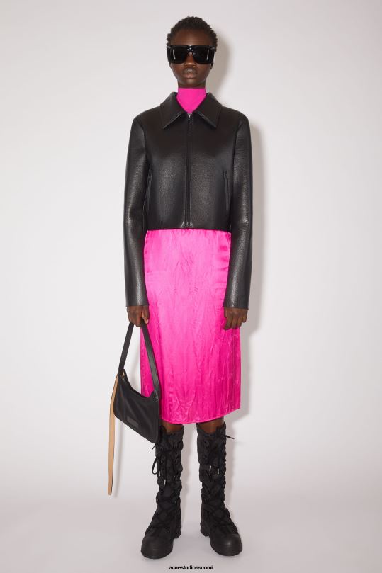 Acne Studios vaatteet musta 0VF2B405 nahka takki