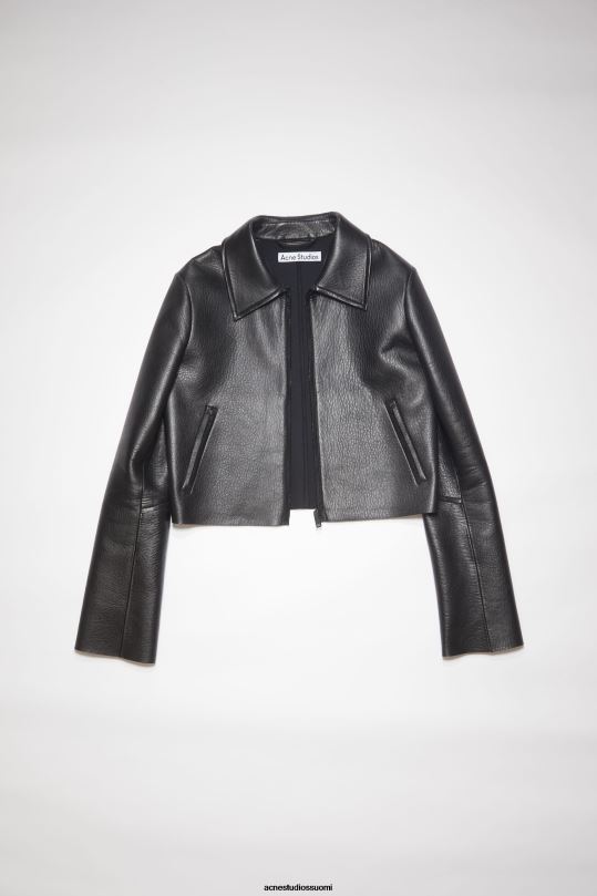 Acne Studios vaatteet musta 0VF2B405 nahka takki