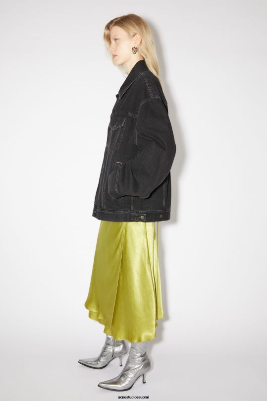 Acne Studios vaatteet musta 0VF2B47 farkkutakki - ylimitoitettu unisex-istuvuus