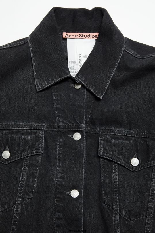 Acne Studios vaatteet musta 0VF2B4 denim takki - rento lyhennetty istuvuus
