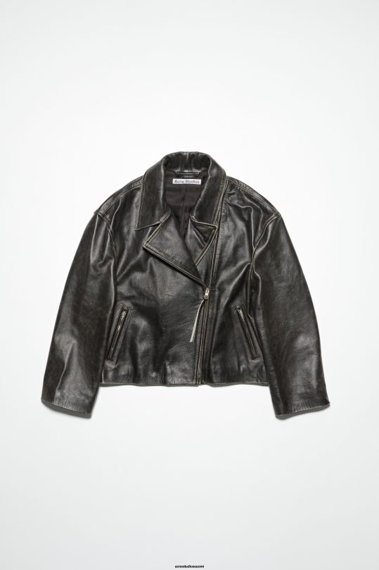 Acne Studios vaatteet musta 0VF2B61 nahka takki