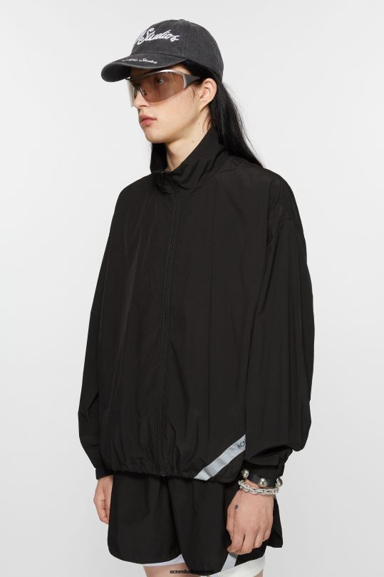 Acne Studios vaatteet musta 0VF2B885 ripstop takki