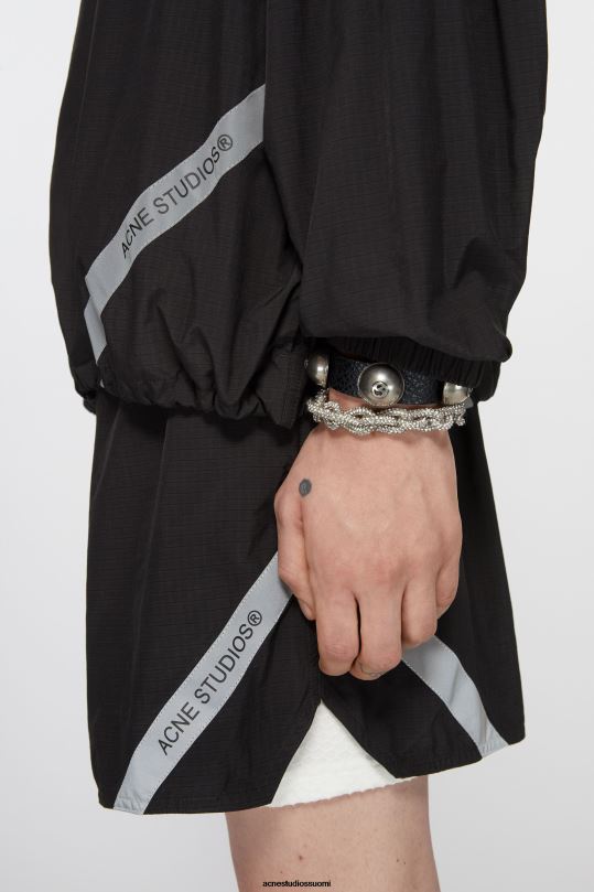 Acne Studios vaatteet musta 0VF2B885 ripstop takki