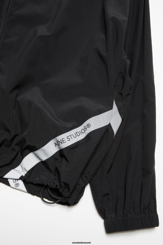 Acne Studios vaatteet musta 0VF2B885 ripstop takki