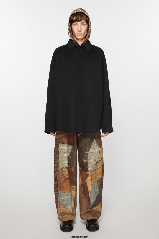 Acne Studios vaatteet musta 0VF2B887 villainen takki