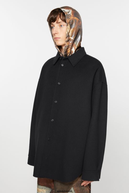 Acne Studios vaatteet musta 0VF2B887 villainen takki