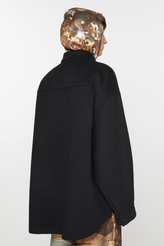 Acne Studios vaatteet musta 0VF2B887 villainen takki
