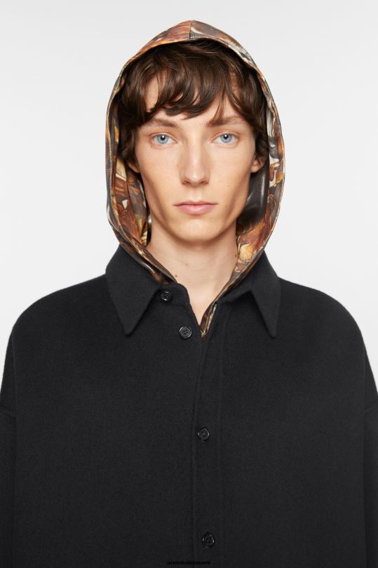 Acne Studios vaatteet musta 0VF2B887 villainen takki