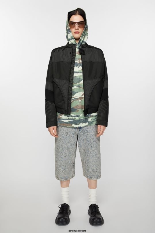 Acne Studios vaatteet musta 0VF2B888 pehmustettu takki