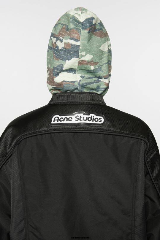 Acne Studios vaatteet musta 0VF2B888 pehmustettu takki