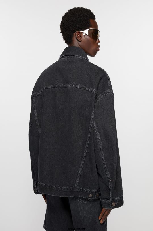 Acne Studios vaatteet musta 0VF2B896 farkkutakki - ylimitoitettu unisex-istuvuus