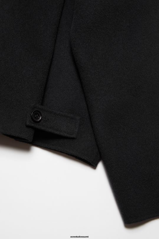Acne Studios vaatteet musta 0VF2B911 villainen vetoketjullinen takki