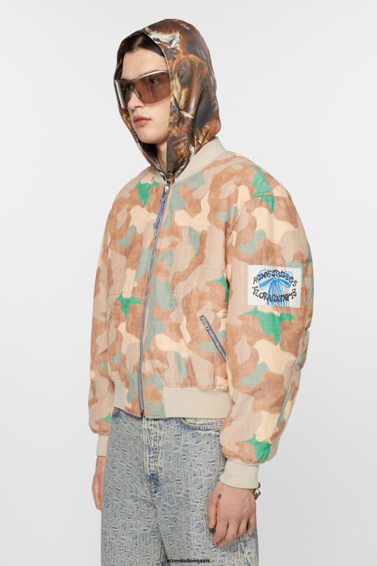 Acne Studios vaatteet oranssi/vihreä 0VF2B880 Bomber takki