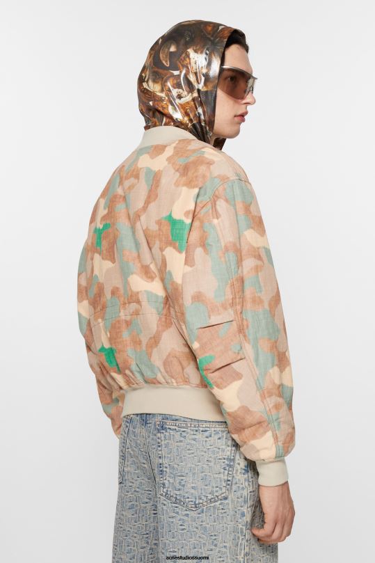 Acne Studios vaatteet oranssi/vihreä 0VF2B880 Bomber takki