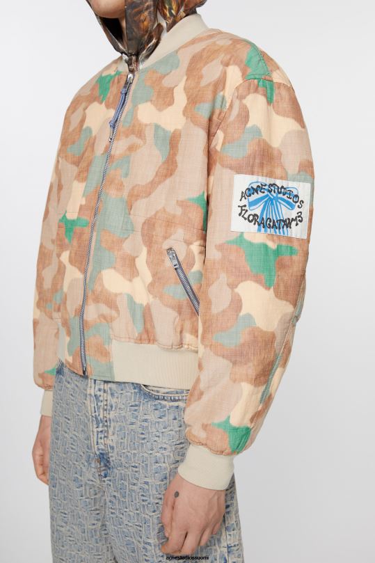 Acne Studios vaatteet oranssi/vihreä 0VF2B880 Bomber takki