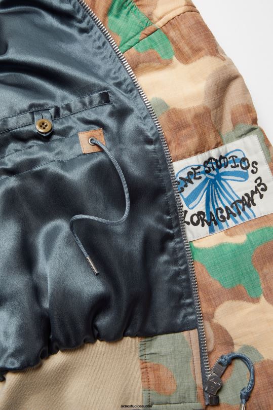 Acne Studios vaatteet oranssi/vihreä 0VF2B880 Bomber takki