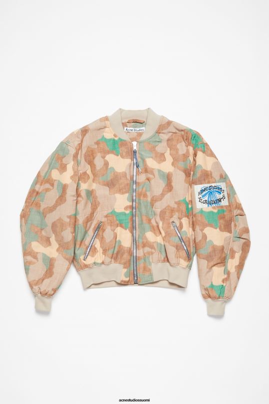 Acne Studios vaatteet oranssi/vihreä 0VF2B880 Bomber takki