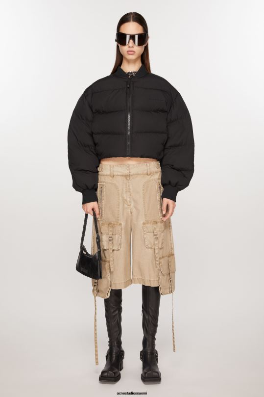 Acne Studios vaatteet pesty mustaksi 0VF2B13 bomber puffer takki