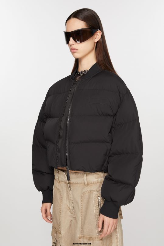 Acne Studios vaatteet pesty mustaksi 0VF2B13 bomber puffer takki