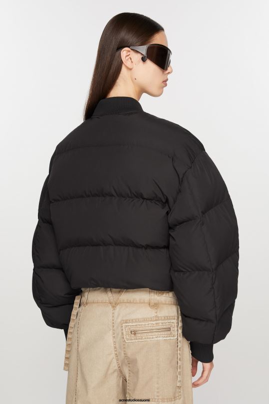 Acne Studios vaatteet pesty mustaksi 0VF2B13 bomber puffer takki