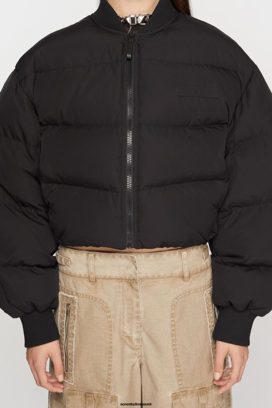 Acne Studios vaatteet pesty mustaksi 0VF2B13 bomber puffer takki