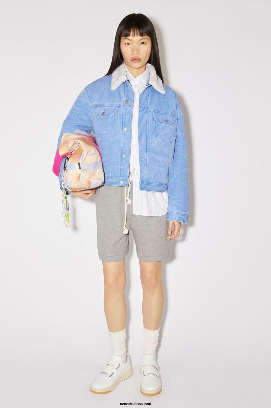 Acne Studios vaatteet puuterinsininen 0VF2B27 pehmustettu unisex-farkkutakki
