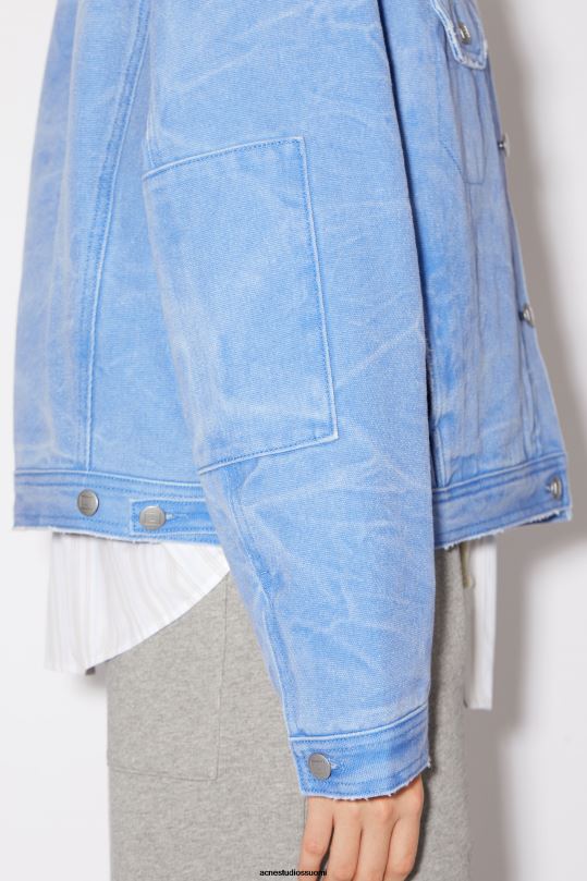 Acne Studios vaatteet puuterinsininen 0VF2B27 pehmustettu unisex-farkkutakki