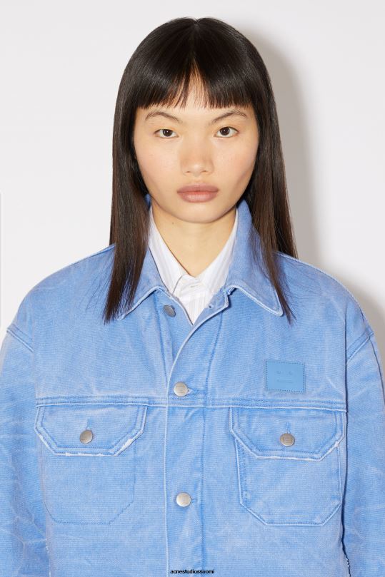 Acne Studios vaatteet puuterinsininen 0VF2B27 pehmustettu unisex-farkkutakki