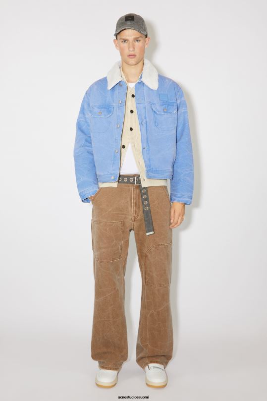 Acne Studios vaatteet puuterinsininen 0VF2B905 pehmustettu unisex-farkkutakki