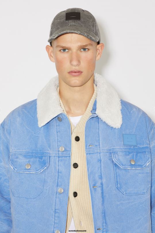Acne Studios vaatteet puuterinsininen 0VF2B905 pehmustettu unisex-farkkutakki