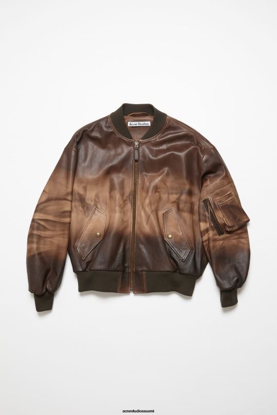 Acne Studios vaatteet ruskea 0VF2B40 nahkainen bomber-takki