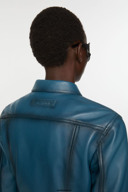 Acne Studios vaatteet sininen 0VF2B39 nahka takki