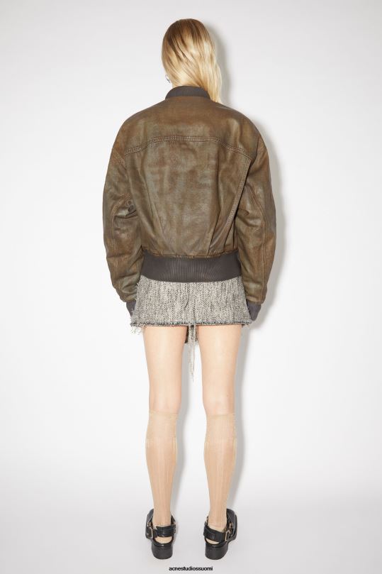Acne Studios vaatteet sininen/beige 0VF2B60 värjätty denim bomber-takki